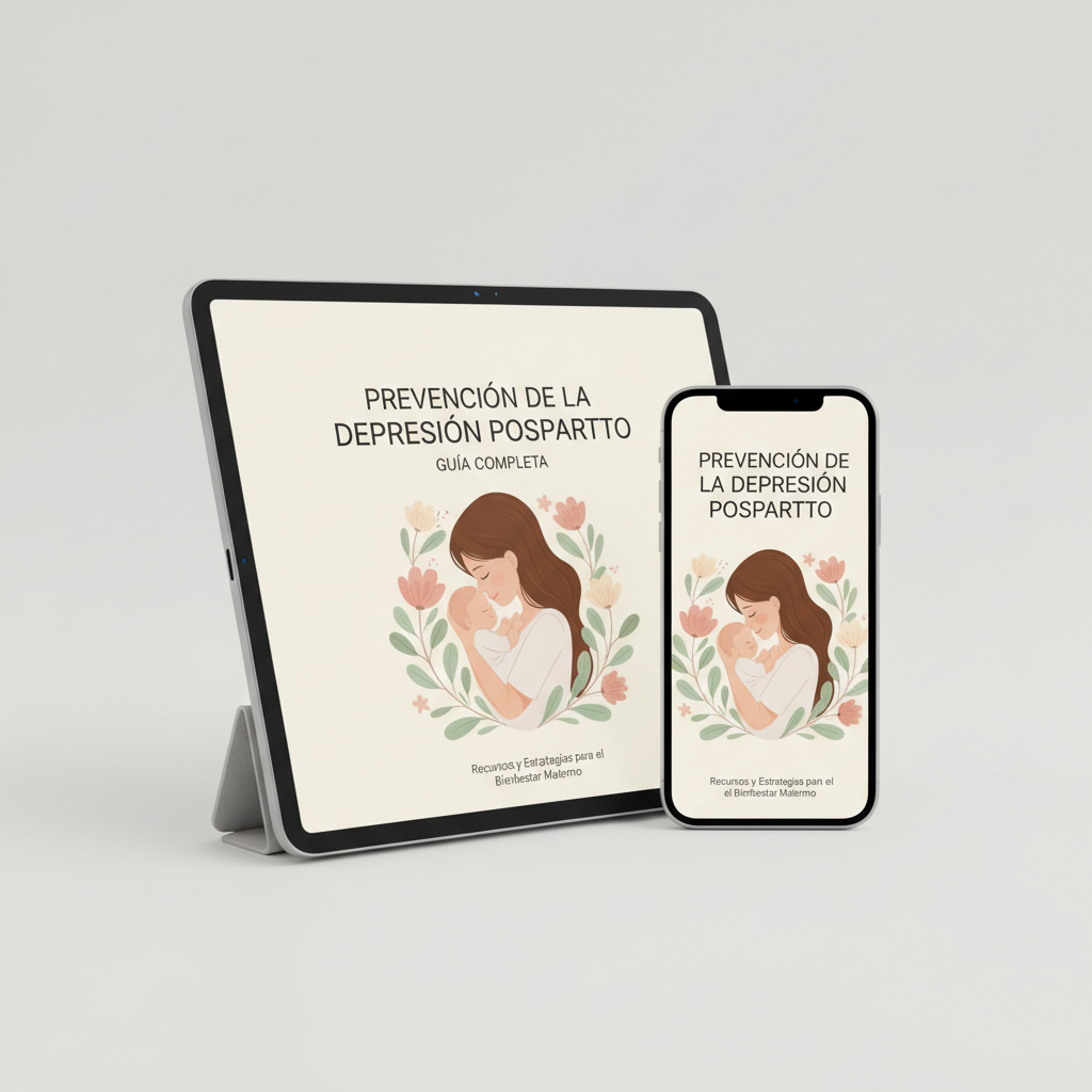 Mockup guía digital Prevención de la Depresión Posparto
